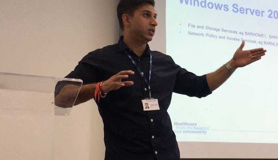Sandeep Jaryal delivering a technical leadership workshop